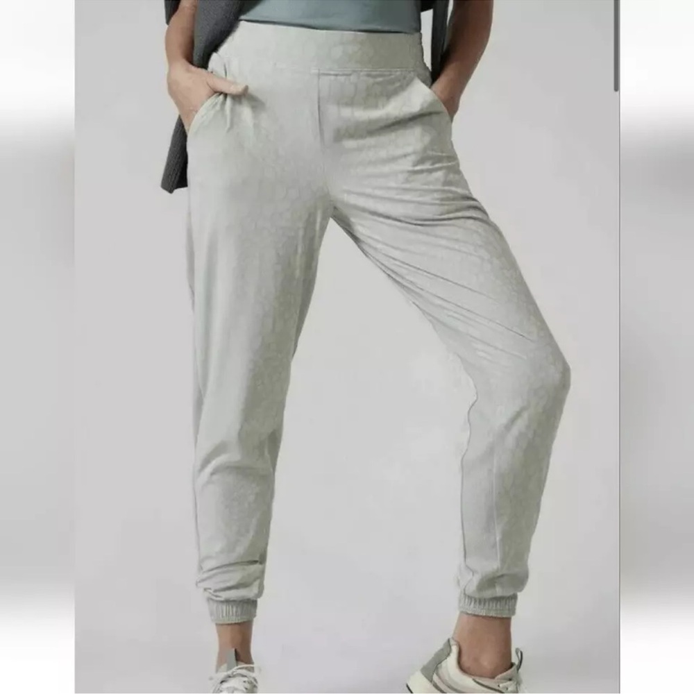Athleta Brooklyn Lined Textured Jogger Serpentine Coast Gray Women’s size 14